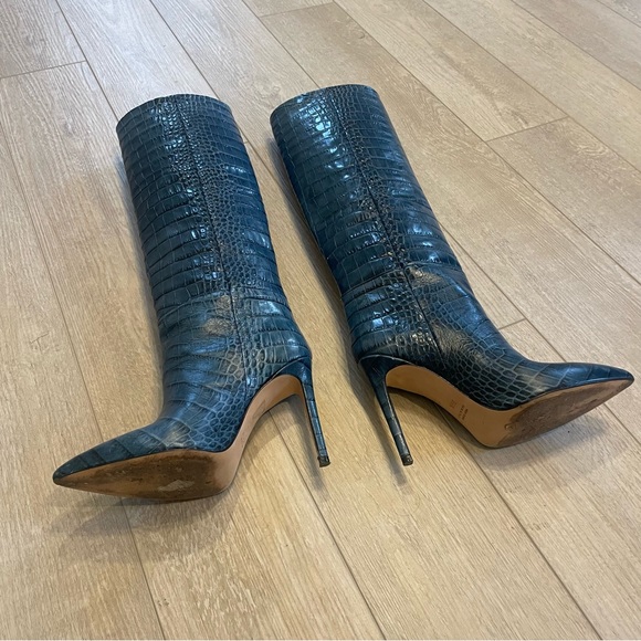 Paris Texas Moroccan Blue Knee Croc Leather Boot - Picture 13 of 13
